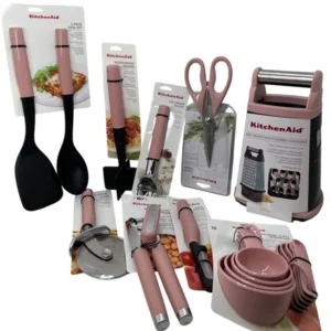 KitchenAid PINK 18-Piece Kitchen Tool & Gadget Set With Pink Handles NEW!