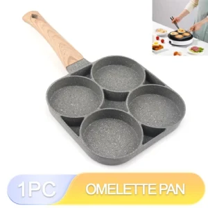 4 Hole Omelet Pan Non-Stick Frying Grill Pan For Sandwiches Egg Pancake Cookware