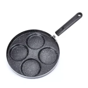 Egg Frying Pan Nonstick 4-Cup Pancake Pan | Breakfast Cookware for Eggs, Omelets